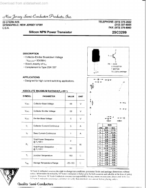 2SC3299 Datasheet PDF New Jersey Semiconductor