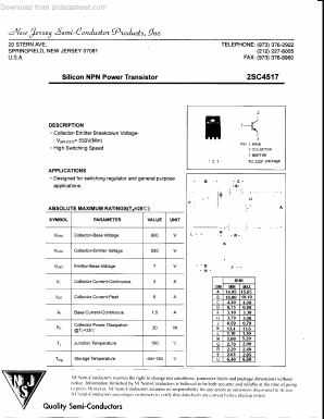 2SC4517 Datasheet PDF New Jersey Semiconductor