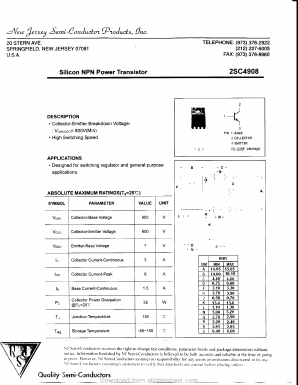 2SC4908 Datasheet PDF New Jersey Semiconductor