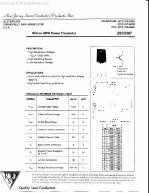 2SC5387 Datasheet PDF New Jersey Semiconductor
