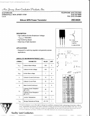 C4424 Datasheet PDF New Jersey Semiconductor