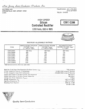 C397 Datasheet PDF New Jersey Semiconductor