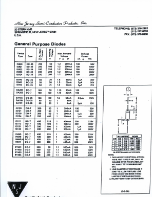 BA155 Datasheet PDF New Jersey Semiconductor