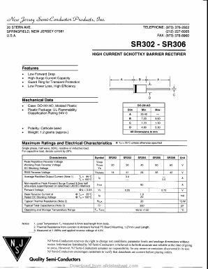SR302 Datasheet PDF New Jersey Semiconductor