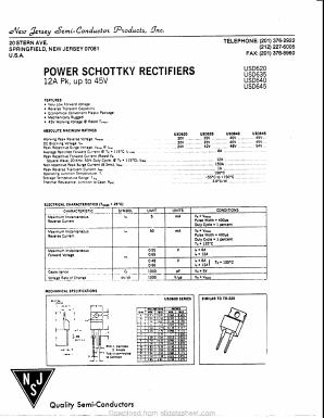USD645 Datasheet PDF New Jersey Semiconductor