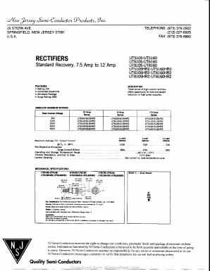 UT8110 Datasheet PDF New Jersey Semiconductor