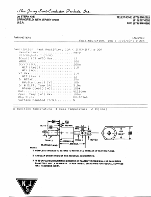 1N3890R Datasheet PDF New Jersey Semiconductor