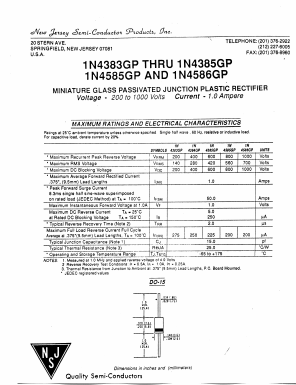 1N4383GP Datasheet PDF New Jersey Semiconductor