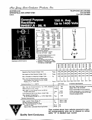 1N4588 Datasheet PDF New Jersey Semiconductor