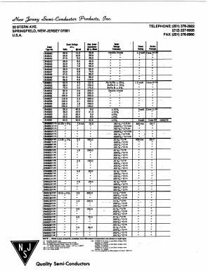 1N4880A Datasheet PDF New Jersey Semiconductor
