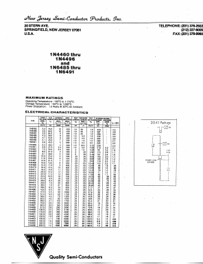 1N6485 Datasheet PDF New Jersey Semiconductor