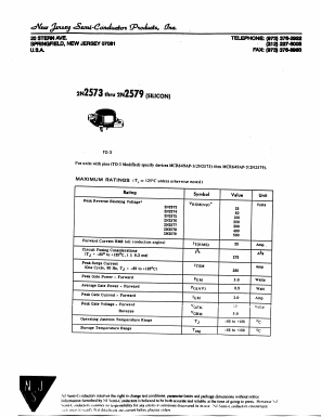 2N2575 Datasheet PDF New Jersey Semiconductor