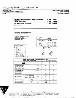 2N3349 Datasheet PDF New Jersey Semiconductor
