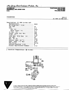 2N3117 Datasheet PDF New Jersey Semiconductor