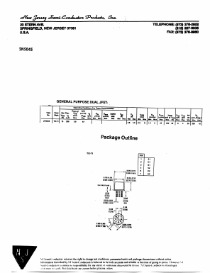2N5045 Datasheet PDF New Jersey Semiconductor