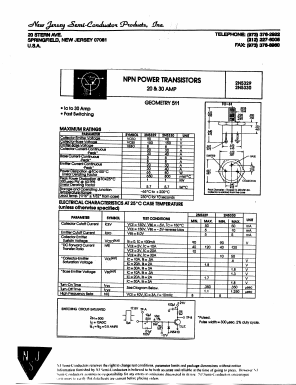 2N5329 Datasheet PDF New Jersey Semiconductor