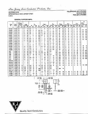 2N5362 Datasheet PDF New Jersey Semiconductor