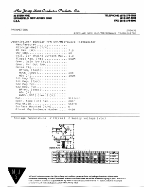 2N5635 Datasheet PDF New Jersey Semiconductor
