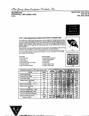 2N6653 Datasheet PDF New Jersey Semiconductor