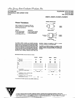2N6674 Datasheet PDF New Jersey Semiconductor