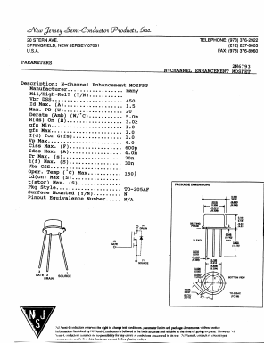 2N6793 Datasheet PDF New Jersey Semiconductor