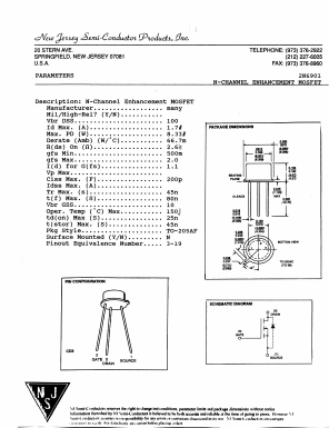 2N6901 Datasheet PDF New Jersey Semiconductor