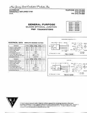 2N1025 Datasheet PDF New Jersey Semiconductor