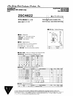 2SC4622 Datasheet PDF New Jersey Semiconductor