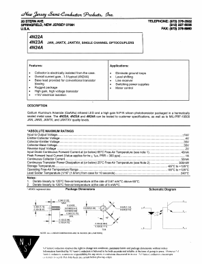 4N22A Datasheet PDF New Jersey Semiconductor