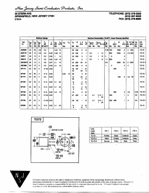 2SC568 Datasheet PDF New Jersey Semiconductor