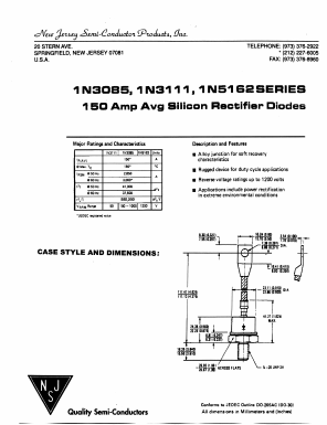 1N3085 Datasheet PDF New Jersey Semiconductor