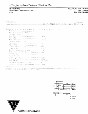 2SC3552 Datasheet PDF New Jersey Semiconductor