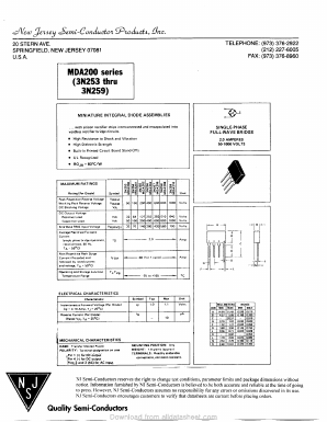 3N256 Datasheet PDF New Jersey Semiconductor