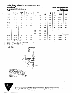 1N4938 Datasheet PDF New Jersey Semiconductor