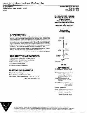 IN4830 Datasheet PDF New Jersey Semiconductor