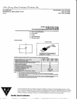 TIC106D Datasheet PDF New Jersey Semiconductor