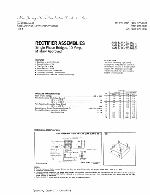 JAN469-2 Datasheet PDF New Jersey Semiconductor