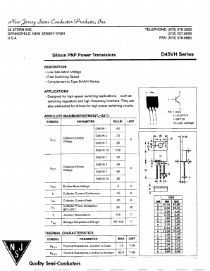 D45VH Datasheet PDF New Jersey Semiconductor