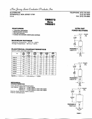 1N6074 Datasheet PDF New Jersey Semiconductor