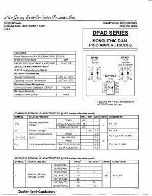 DPAD20 Datasheet PDF New Jersey Semiconductor