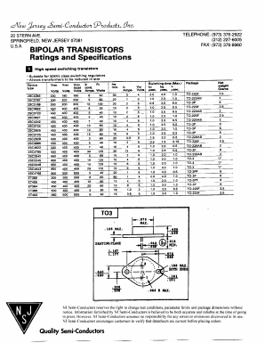 C4242 Datasheet PDF New Jersey Semiconductor