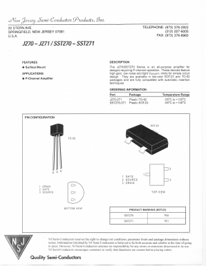 J270 Datasheet PDF New Jersey Semiconductor