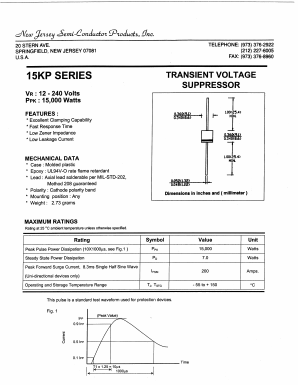 15KP16 Datasheet PDF New Jersey Semiconductor