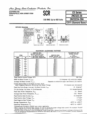 2N2327A Datasheet PDF New Jersey Semiconductor
