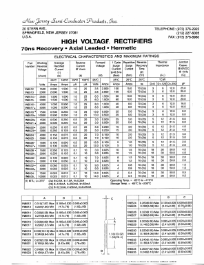 1N6528 Datasheet PDF New Jersey Semiconductor