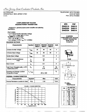 2N4232A Datasheet PDF New Jersey Semiconductor