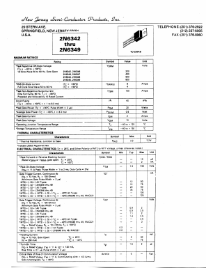 2N6346 Datasheet PDF New Jersey Semiconductor