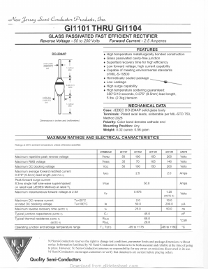GI1103 Datasheet PDF New Jersey Semiconductor