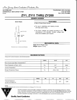 ZY120 Datasheet PDF New Jersey Semiconductor