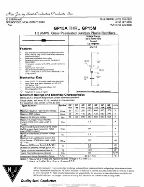 GP15A Datasheet PDF New Jersey Semiconductor